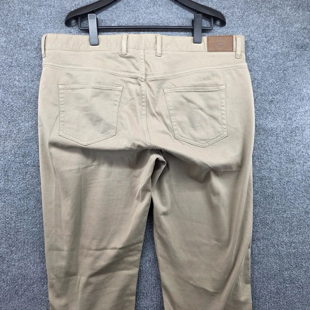 Peter Millar Mens Khaki Tan 5-Pocket Cotton Modal Stretch Pants ME0B39 Size 38